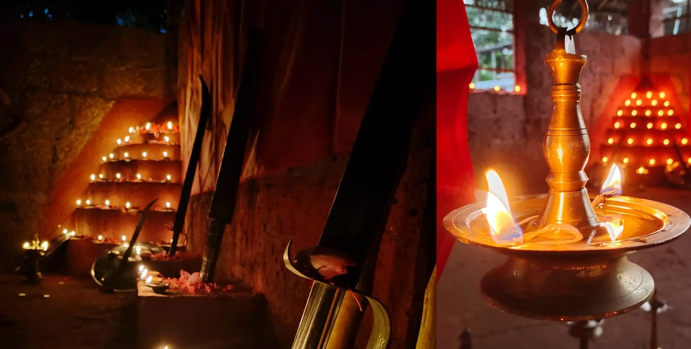 തച്ചോളി മാണിക്കോത്ത് കാവില്‍ നവരാത്രി  കളരി വിളക്ക് തെളിഞ്ഞു